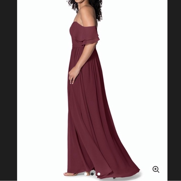 Azazie Razia Dress | Cabernet - Picture 3 of 7